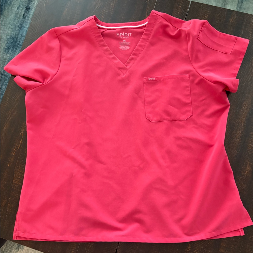 Esprit Coral V-Neck Scrub Top AND pants!